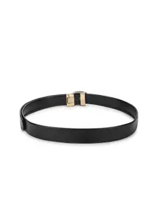 WINSOME DEAL Men Textured Slider Buckle Formal Belt