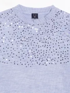 Allen Solly Junior Girls Embroidered Pullover with Embellished Detail