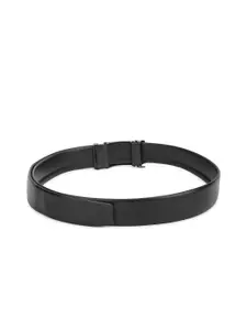 WINSOME DEAL Men Textured Slider Buckle Formal Belt