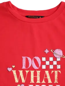 DressBerry Hashtag Worthy Slogan Boxy Crop T-shirt