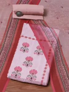 Biba Floral Printed Unstitched Dress Material