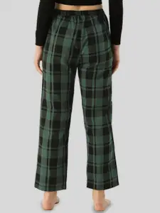 Kryptic Women Checked Pure Cotton Relaxed- Fit Lounge Pants