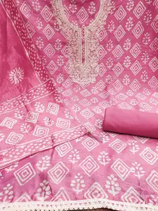 Peachmode Ethnic Motifs Printed Pure Cotton Unstitched Dress Material