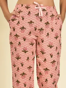 MAYSIXTY Pack Of 2 Cotton Mid- Rise Printed Lounge Pants