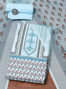 Biba Floral Printed Unstitched Dress Material