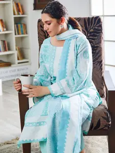 Biba Floral Printed Unstitched Dress Material