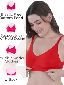 Tweens Lightly Padded Invisi-Fit Elastic-Free Bottom Band Seamless Bonded Bra