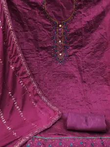 Maroosh Ethnic Motifs Embroidered Sequinned Unstitched Dress Material