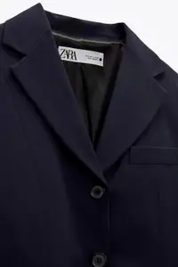 ZARA Women Navy Blue Blazers