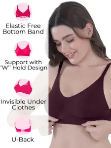 Tweens Lightly Padded Invisi-Fit Elastic-Free Bottom Band Seamless Bonded Bra