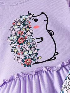 INCLUD Girls Floral Printed Top With Trousers