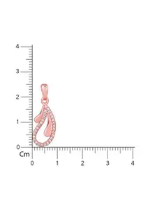 GIVA 925 Sterling Silver Rose Gold-Plated Contemporary Pendant with Chains