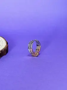 The Jewellery Tale Silver Plated Artificials Stone Studded Finger Ring