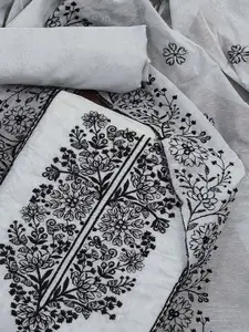 Peachmode Floral Embroidered Unstitched Dress Material