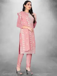 Maroosh Floral Embroidered Unstitched Dress Material