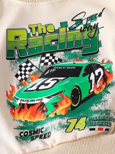 INCLUD Boys Graphic Printed Sweatshirt With Trousers