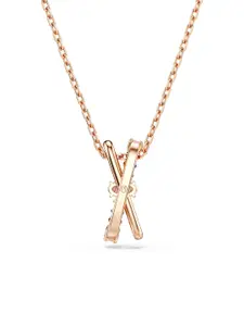 SWAROVSKI Rose Gold-Plated Hyperbola Pendant With Chain