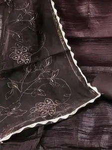 KALINI Floral Embellished Beads and Stones Unstitched Dress Material