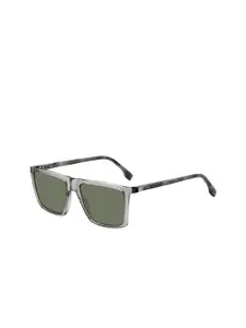HUGO Men Square Sunglasses with UV Protected Lens 205956AH656QT