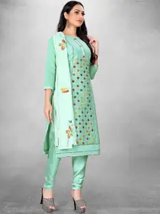 Maroosh Floral Embroidered Cotton Unstitched Dress Material