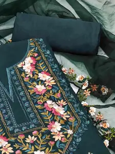 Peachmode Floral Embroidered Unstitched Dress Material