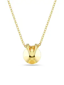 SWAROVSKI Gold-Plated Stones Studded Pendant With Chain