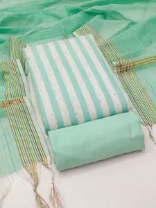 Maroosh Striped Unstitched Dress Material