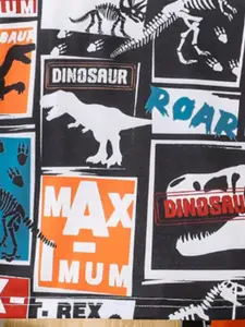 INCLUD Boys Dinosaur Printed Round Neck T-shirt With Shorts