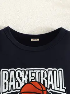 INCLUD Boys Printed Round Neck Sleeveless T-Shirt With Shorts