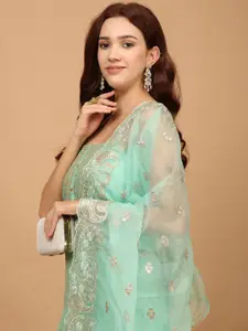 Meena Bazaar Geometric Woven Design Unstitched Dress Material