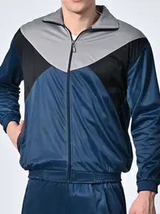 BAESD Pack Of 2 Men Mock Collar Long Sleeves Tracksuits