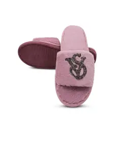 JENNA Women Printed Fur Room Slippers