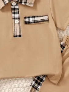 INCLUD Boys Checked Polo Collar T-shirt With Shorts