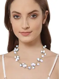 FIMBUL Gold-Plated Pearls Beads Necklace
