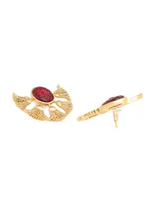 AMI Gold Plated Artificial Stones Contemporary Studs