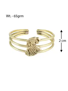 MEMOIR Men Gold-Plated Shivaji Cuff Bracelet
