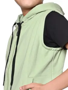 BAESD Boys Pack Of 2 Hooded Solid Fleece Casual Bomber Jackets