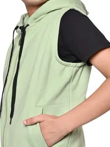 BAESD Boys Pack Of 2 Hooded Solid Fleece Casual Bomber Jackets