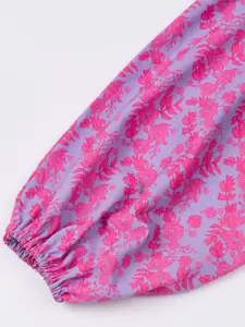 all about you Floral Print Peplum Top