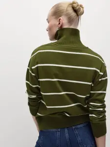 Marks & Spencer Women Striped Sweatshirt