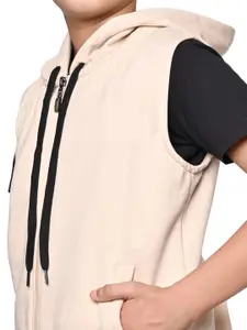 BAESD Boys Pack Of 2 Hooded Solid Fleece Casual Bomber Jackets