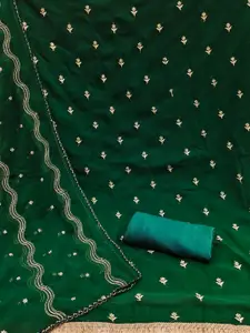 Maroosh Georgette Embroidered Zari Unstitched Dress Material