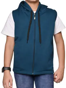 BAESD Boys Pack Of 2 Hooded Solid Fleece Casual Bomber Jackets