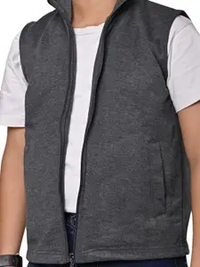 BAESD Boys Pack Of 2 Mock Collar Solid Fleece Casual Bomber Jackets