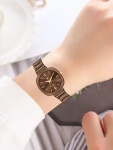 CRESTELLO Women Dial & Straps Analogue Watch CR-JWL168-BRW