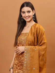 Meena Bazaar Abstract Printed Cotton Unstitched Dress Material