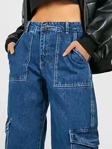 Kotty Women Jean Straight Fit High-Rise Stretchable Jeans