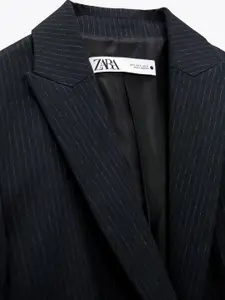 ZARA Women Navy Blue Blazers