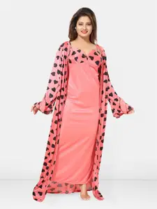 Be You Women Set Of 2 Printed Maxi Nightdress