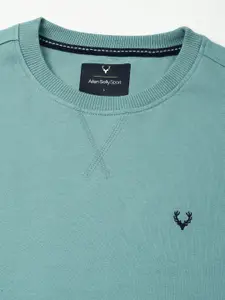Allen Solly Men Solid Round Neck Cotton Pullover Sweatshirt